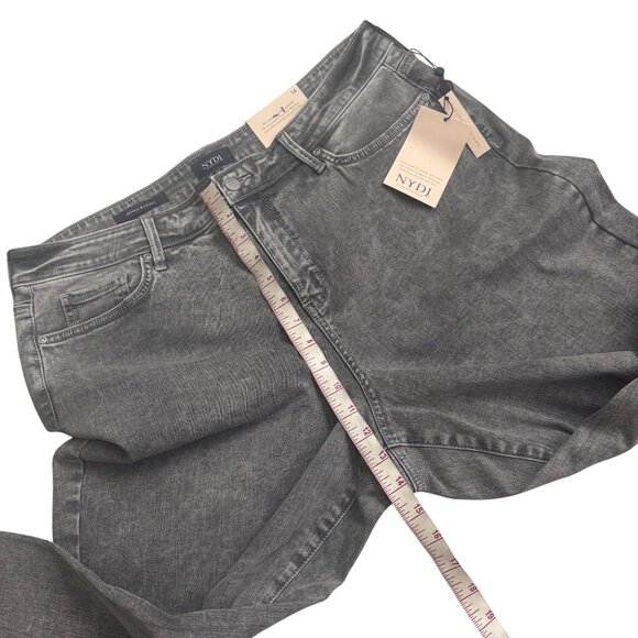 NYDJ Jemma Barrel Jeans Creekside High-Rise Lift Tuck Technology Women 14 Gray - Picture 8 of 15